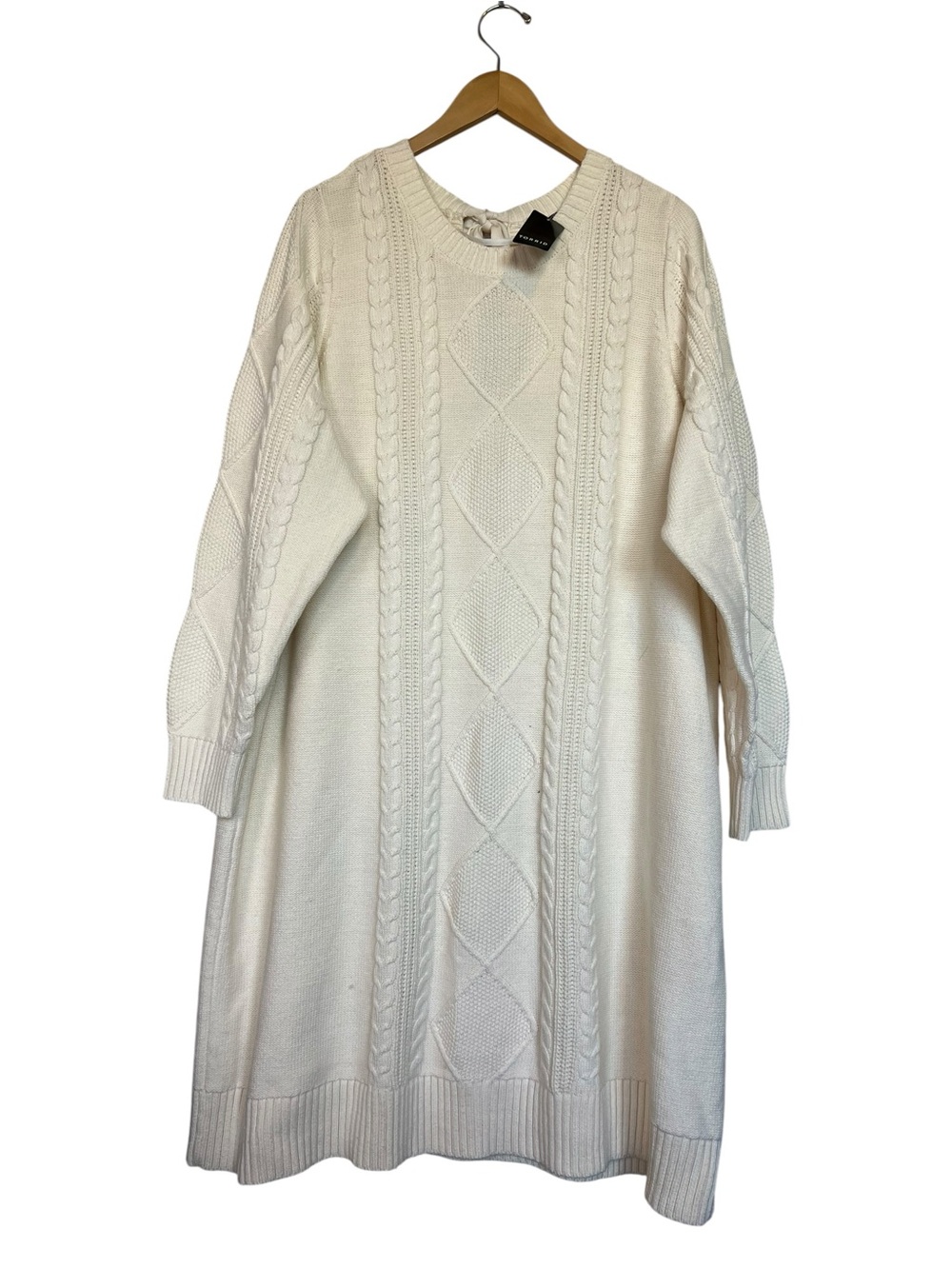 Torrid NWT Cable Knit Fisherman Sweater Cream Size 4 Sweater Dress